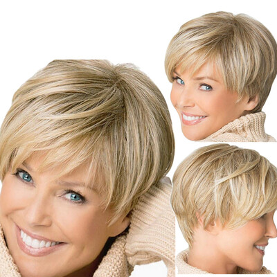

Tailored Wigs Short Straight Synthetic Hair Full Wigs for Women Natural Looking Heat