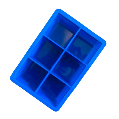 

Big 6 Giant Jumbo Large Size Silicone Ice Cubes Mold Square Tray Mould DIY Tools