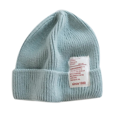 

Winter Warm Newborn Boys Girls Cute Autumn Winter Warm Kids Baby Letter Print Hats Wool Hemming Caps