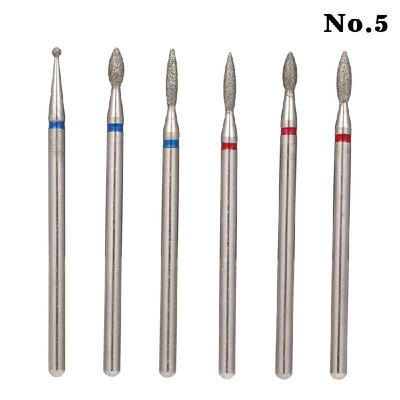 

6pcs Nail Drill Bits Cuticle Cleaner Dust Drill Brush Rotary Polishing Nail Grinding Heads Nail Salon Tools