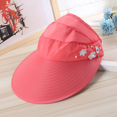 

Hat girl summer leisure set a sun-shielded travel anti-ULTRAviolet Korean version can fold sun hat empty top hat