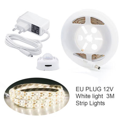 

1M2M3M Motion Sensor LED Strip Light Cold Warm White Smart Night Light Flexible Light Rope USEU Standard