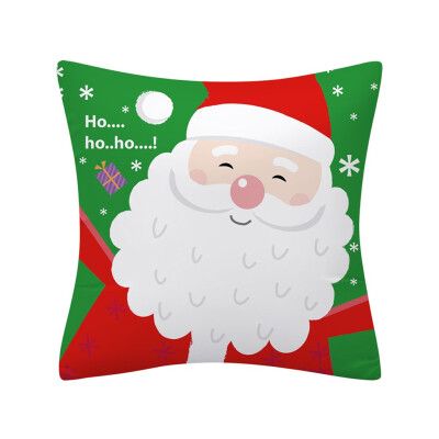 

Siaonvr Christmas Pillow Case Glitter Polyester Sofa Throw Cushion Cover Home Decor