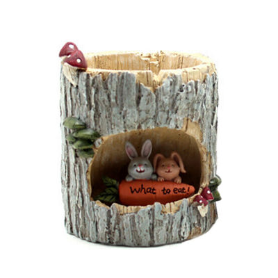 

Pastoral Creative Tree Hole Story Pots And More Meat Plants Micro - View King Pots Decorative Resin Crafts Decoration