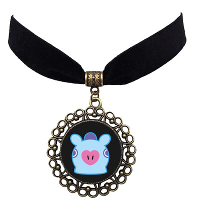 

BTS Bangtan Boys Fashion Sexy Vintage Black Necklace Kpop Pendant Choker Necklace
