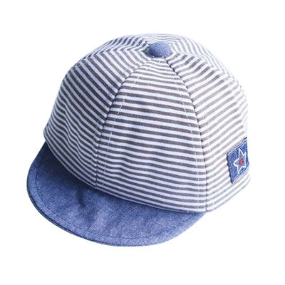 

Summer Fashion Baby Striped Hat Cotton Blend Baby Boy Cap Adjustable Infant Hats for Girls 6-18M