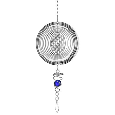 

Wind Spinner Christmas Decoration Hanging Ornament Colorful Metal Swivel Wind Chimes Thanksgiving Day Home Outdoor Garden Balcony