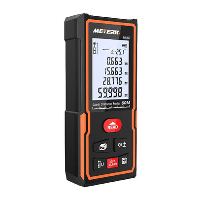 

Meterk Handheld Digital Laser Distance Meter Portable Area Volume Measurement Tool Range Finder High-precision Rangefinder MInFt