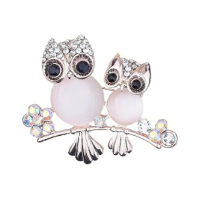 

Fashion Corsage Cat Eye Stone Owl Brooch Cape Buckle Men&Women Shirt Suit Accessories Large Pin Diamond