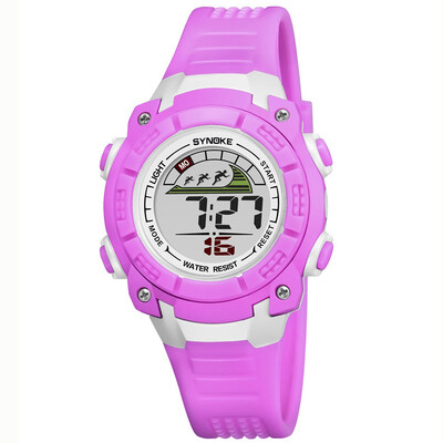 

SYNOKE Sport Children Wrist Watches LED Digital Stopwatch Alarm Luminous Water Resistant Girl Boy Watch