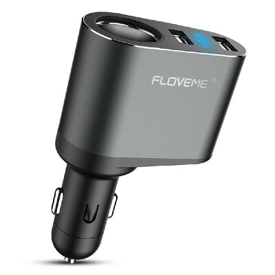 

Floveme 5V31A Universal LED Dual USB Charger Digital Display Car Charger & Extended Port