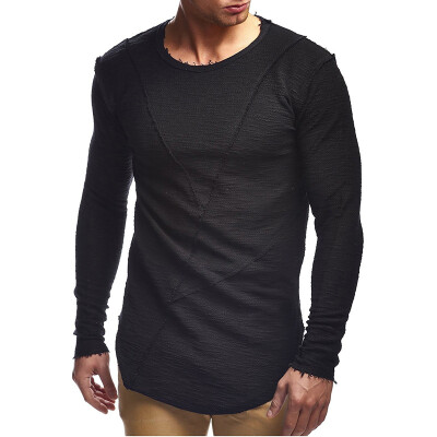 

Mens Casual Gym Slim Fit Casual Long Sleeve Muscle Tee Tops T-shirt Blouse 2019