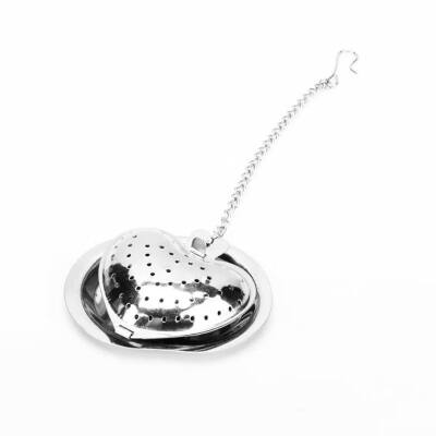 

1pc Stainless Steel Heart Shaped Handle Chain Tea Infuser In Mesh Tea Ball Tea Strainer Filter with hook Tea Leaf Spice