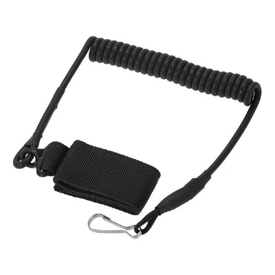 

Adjustable Tactical Spring Pistol Lanyard Coiled Wire Secure Sling Strap Outdoor Combat Gear