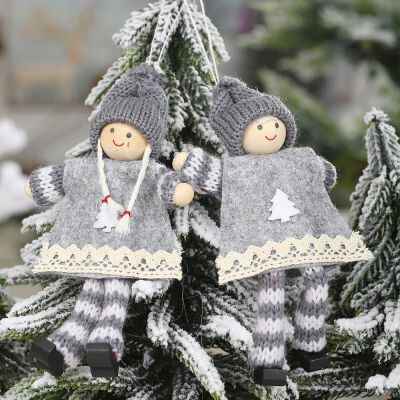 

2Pcs 2019 Merry Christmas Ornaments Christmas Gift Santa Claus Snowman Tree Toy Doll Hang Decorations for home