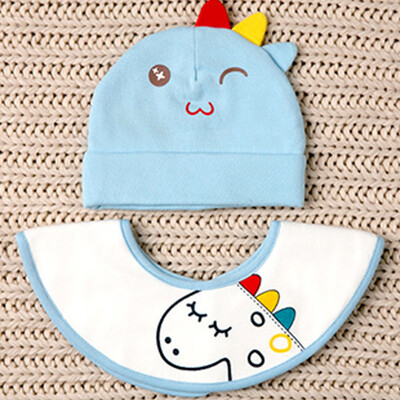 

Funny Winter Warm Cartoon Print Hat Bibs Sets Children Kids Cute Knit Caps For Baby Girls Boys