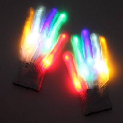 

Halloween Party Cosplay Party Personality LED Light Funny Gloves Finger Lighting Electric Skeleton