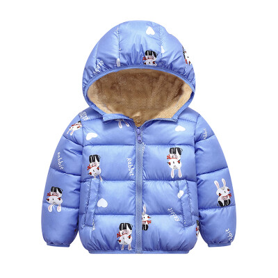 

Winter Coat Girl 2019 Kids Jacket Parka For Boys Warm Thick Outerwear Cartoon Zipper Hooded Overcoat Toddler Clothes E