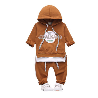 

Autumn Long Sleeve Hoodie Set Fashion Boy Clothes Print Long Sleeve Top Sports Pants Cool Baby Boy Clothes Set