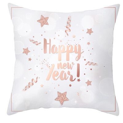 

LIANGchueng Cushion Covers Christmas Peach-skin Throw Pillowcases for Couch Living Room Sofa Bed 45cm x 45cm18x18 Inches