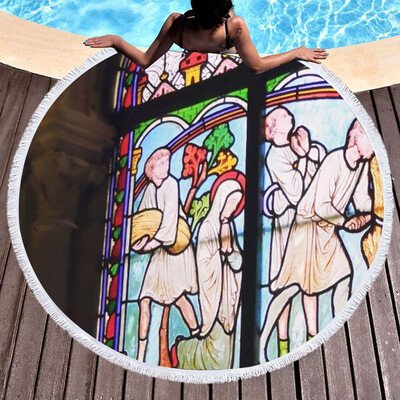 

Toponeto Notre Dame Beach Towel Pool Home Shower Towels Blanket Tablecloth Yoga Mat