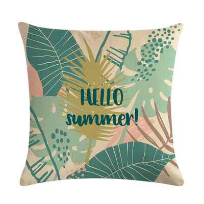 

Flax Pillow Case Cover Plantain Tree Series Throw Sofa Cushion Cover Home Decor