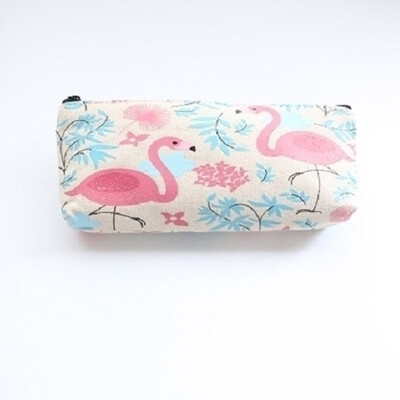 

Mohamm Canvas Zipper Fruit Flamingo Watermelon Korean Pencil Bag Pencil Pouch School Supplies for Girls Stationery