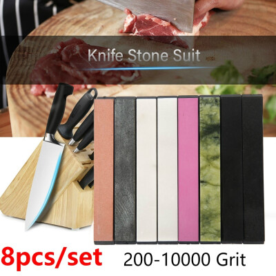 

8pcsset 200-10000 Grit Sharpening Whetstones Knife Sharpening Polishing Stone Grindstone with Base