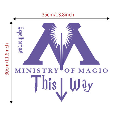 

Gobestart Ministry Of Magic Of This Way Bathroom Doors Decoration Wall Stickers Wall