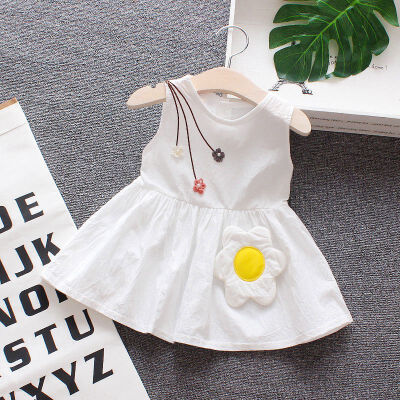 

Baby Kids Toddler Girls Dresses Clothes Summer Children Sleeveless Sundress Baby Cotton Princess Dress Outfit 2019