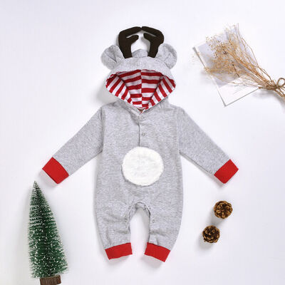 

My First Christmas Infant Baby Girl Boy Antlers Romper One-Pieces Xmas Clothes