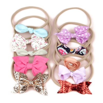 

New 10Pcs Baby Cute Girls Rabbit Ears Design Headband Headwear Apparel Photography Prop Party Gift