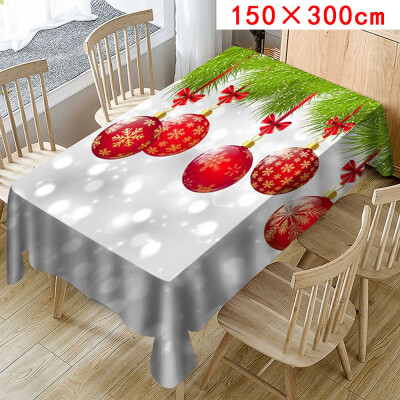 

Tailored Christmas Tablecloth Print Rectangle Table Cover Holiday Party Home Decor