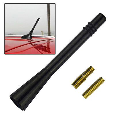 

Radio Mast Screw Type Black Car Auto Short Stubby Antenna Aerials AMFM Diy