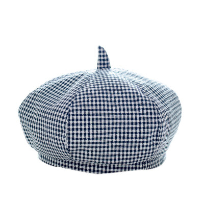 

Kids Girls Beanie Hat Spring Autumn Baby Hat Retro Plaid Beret Fashion Painter 3-8T