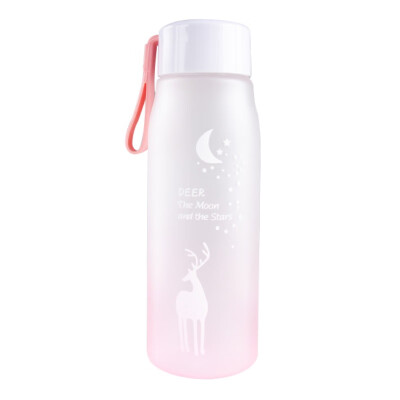 

Portable Leakproof Large-Capacity Plastic Water Bottle Cute Elk Sports Water Bottle Student Household Kettle