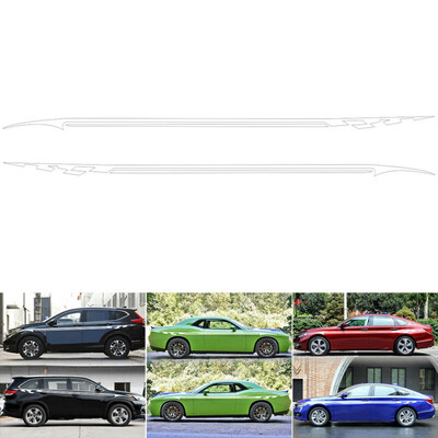 

2pcsSet New Auto Car Body Side Stripes Vinyl Graphics Stickers Decals 3508cm