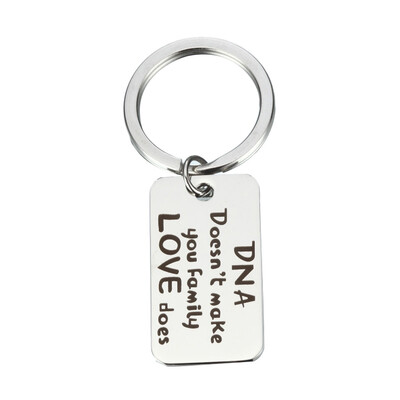 

Stepfather Gift DNA Doesnt Make You Family Love Does&quot Stainless Steel Keychains Wedding Jewellery Gift
