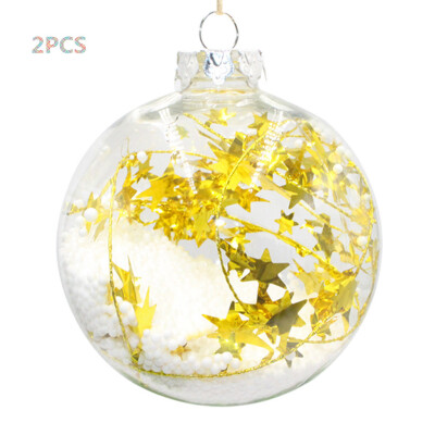 

Tailored 2PCS Christmas Tree Pendant Hanging Home Ornament Christmas Decoration Ball