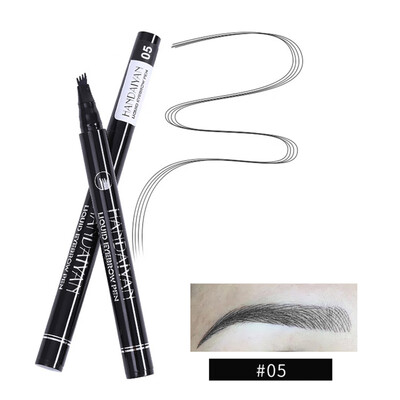 

HANDAIYAN Super Natural Four-Tooth Eyebrow Tattoo Pen Long-lasting Waterproof Sweatproof Fine Micro Carving Liquid Eyebrow Pencil