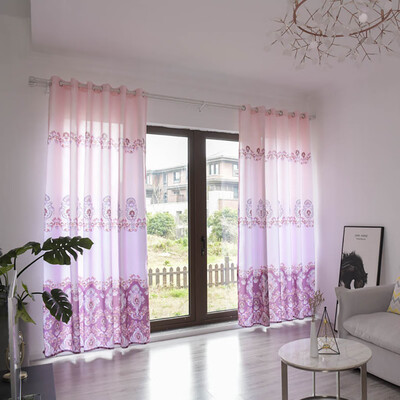 

Toponeto Leaves Sheer Curtain Tulle Window Treatment Voile Drape Valance 1 Panel Fabric