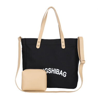 

Fashion Women Canvas Large Capacity Shoulder Crossbody Bag Handbag with Clutch