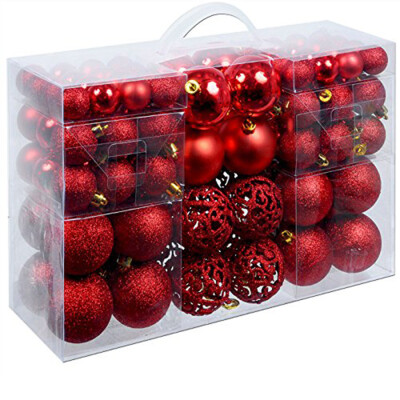 

Tailored 100PC Christmas Xmas Tree Ball Bauble Hanging Home Party Ornament Decor