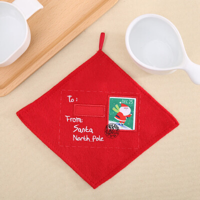 

Tailored 1Pc Christmas Envelope Shape Cup Cushion Holder Drink Placemat Mat Pretty