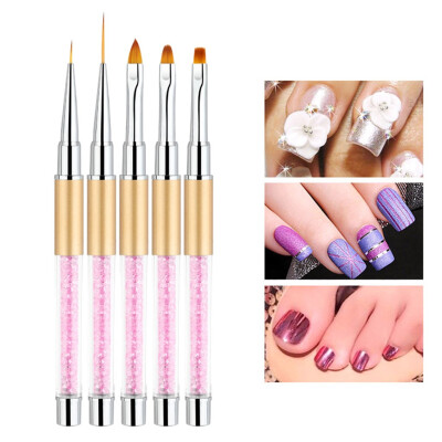 

Toponeto Nail Art Tips UV Gel Crystal Acrylic Painting Drawing Pen Polish Brush Pen Tool