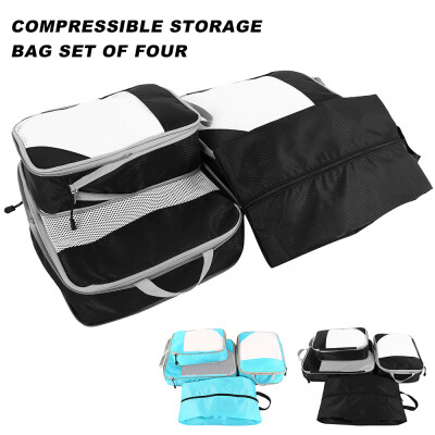 

NEW 4 PcsSet Square Travel Luggage Storage Bags Clothes Organizer Pouch Case