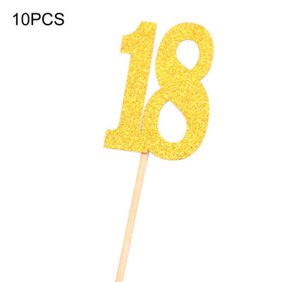 

10PCS Digital Cake Insert Cake Decorator Anniversary Party Decoration Festival Party Supplies