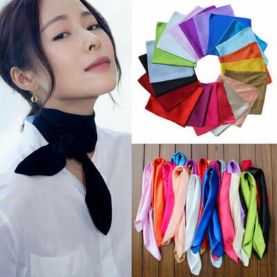 

Women Fashion Soft Silk Square Scarf Bandana Neckerchief Head Neck Wrap Scarves