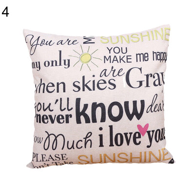 

Love Dream Hug Peace Pillow Cover Cushion Case Home Car Sofa Bedroom Hotel Decor