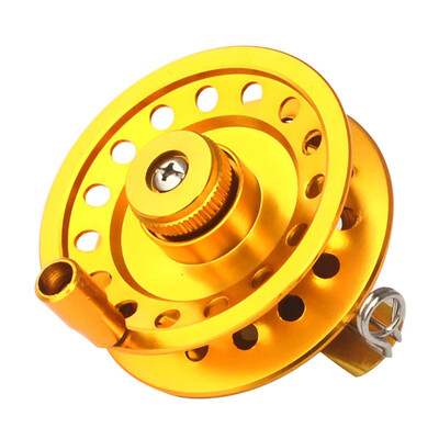 

Full Aluminum Ice Fishing Reel Right Handed V-shape Ice Fishing Wheel 50mm 60mm Fly Fishing Reels Gear Ratio 11